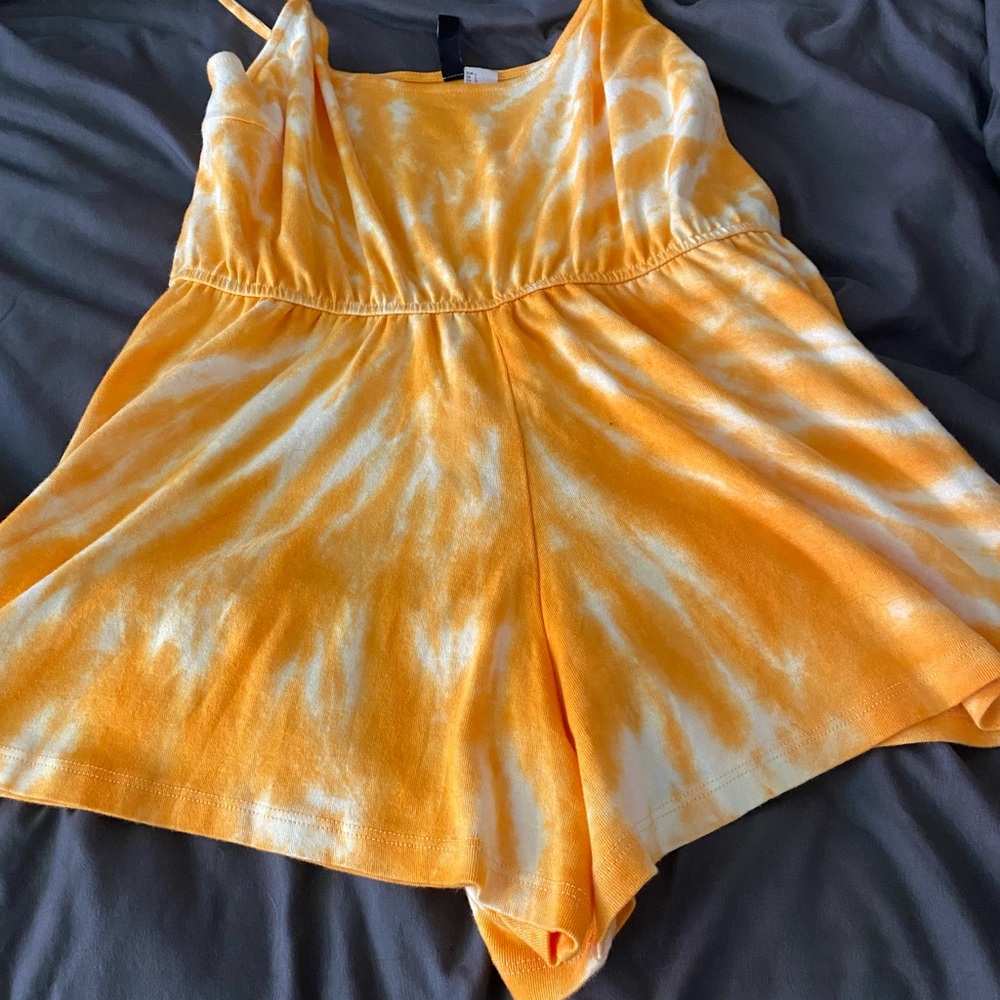 Yellow TieDye Romper